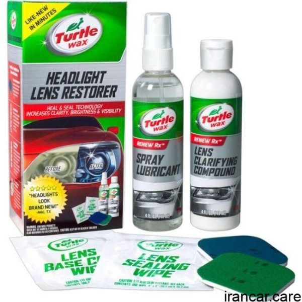 كيت كامل پولیش چراغ ترتل واکس Turtle Wax Headlight Lens Restorer Kit