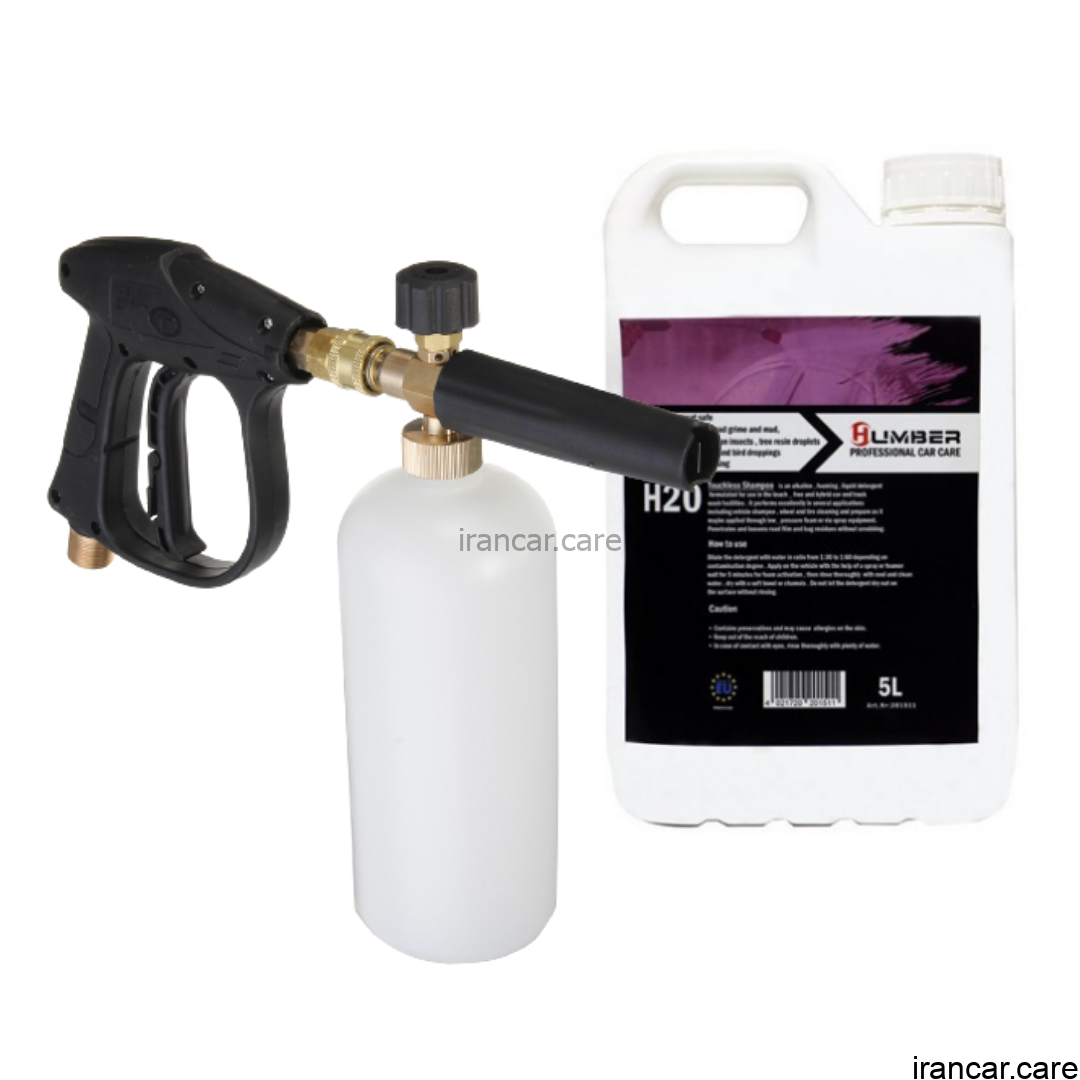 کیت گان کف پاش و شامپو تاچلس بدنه خودرو