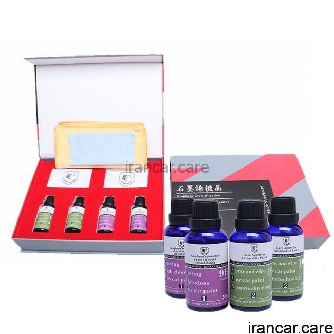 کیت 4 عددی پوشش نانو سرامیک مخصوص بدنه خودرو graphene ceramic coating