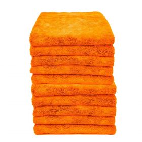بسته 10 عددی حوله مايكروفايبر نارنجی مدل 40*40 Microfiber Towel