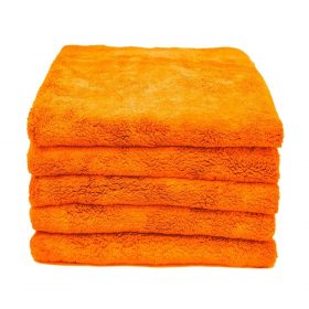 بسته 5 عددی حوله مايكروفايبر نارنجی مدل 4040 Microfiber Towel