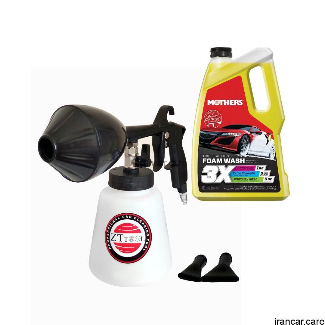 کیت دستگاه کف پاش کارواش و شامپو فوم مادرز Mothers Tornador Foam