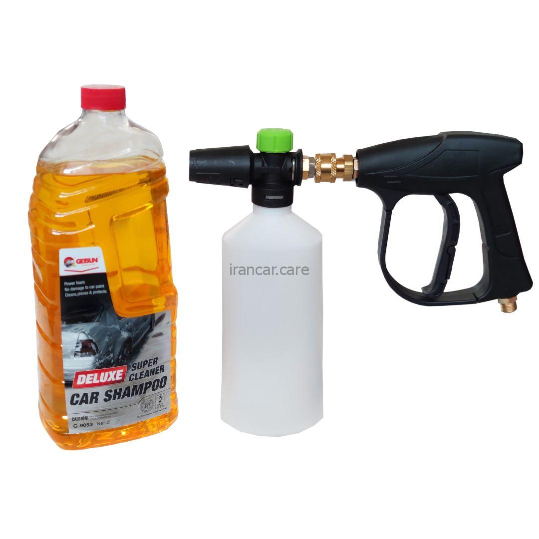 کیت کامل گان فوم پاش و شامپو مدل Kit Carwash