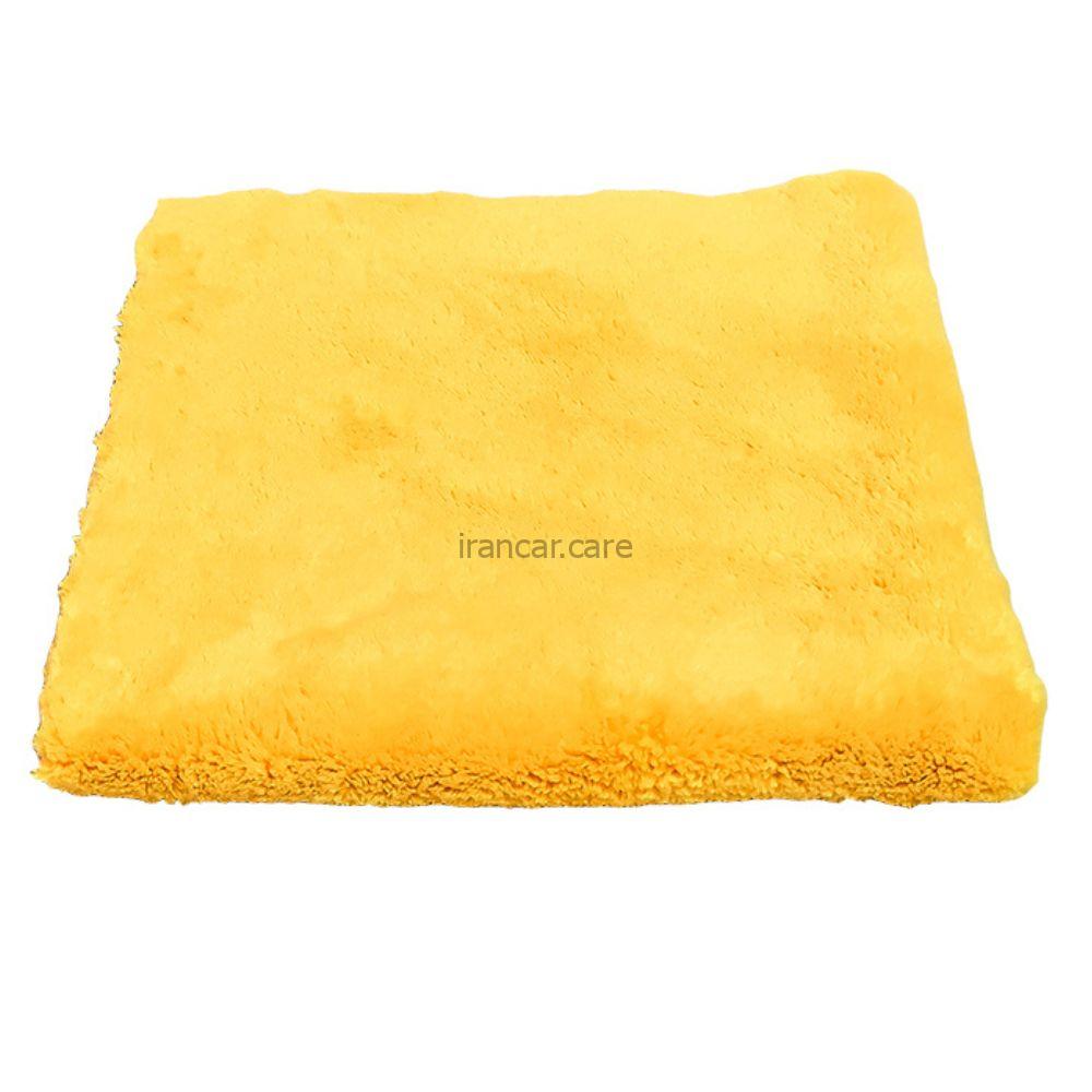 حوله مایکروفایبر زرد مدل 40*40 Microfiber Towel