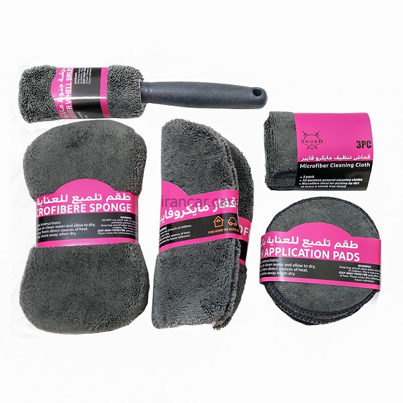 کیت 9 عدد لوازم کارواش و نگهداری خودرو موبکو Mobco مدل 9PC