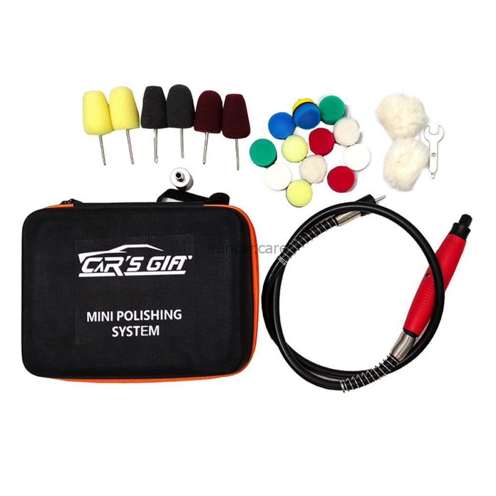 کیت کامل دستگاه پولیش مینیاتوری روتاری کارزگیفت مدل Car's Gift Mini Polishing System