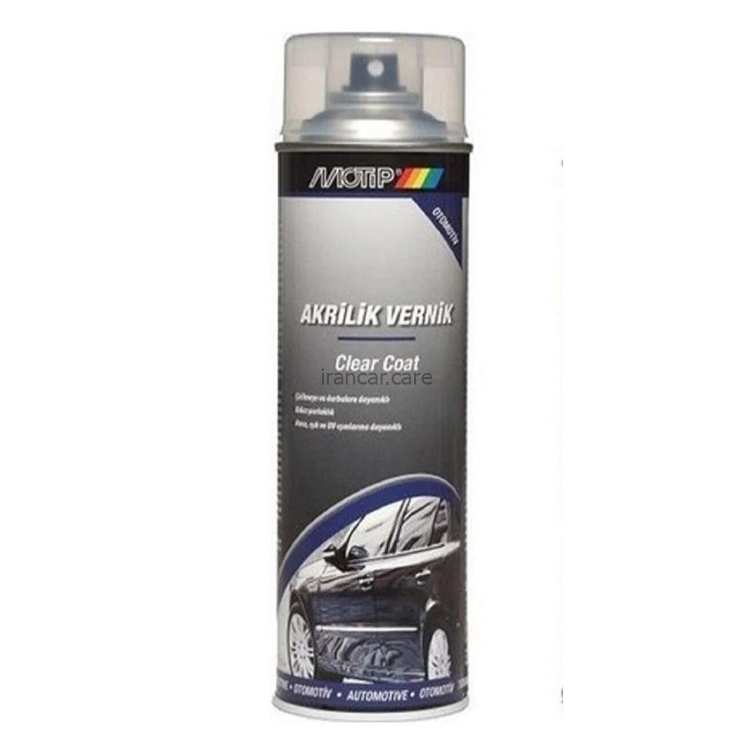 اسپری شفاف و براق کننده چراغ خودرو موتیپ مدل Motip Clear Coat