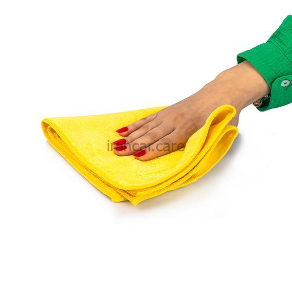 دستمال میکروفایبر مخصوص نانو سرامیک خودرو زرد مدل yellow cloth ceramic coating 40-40