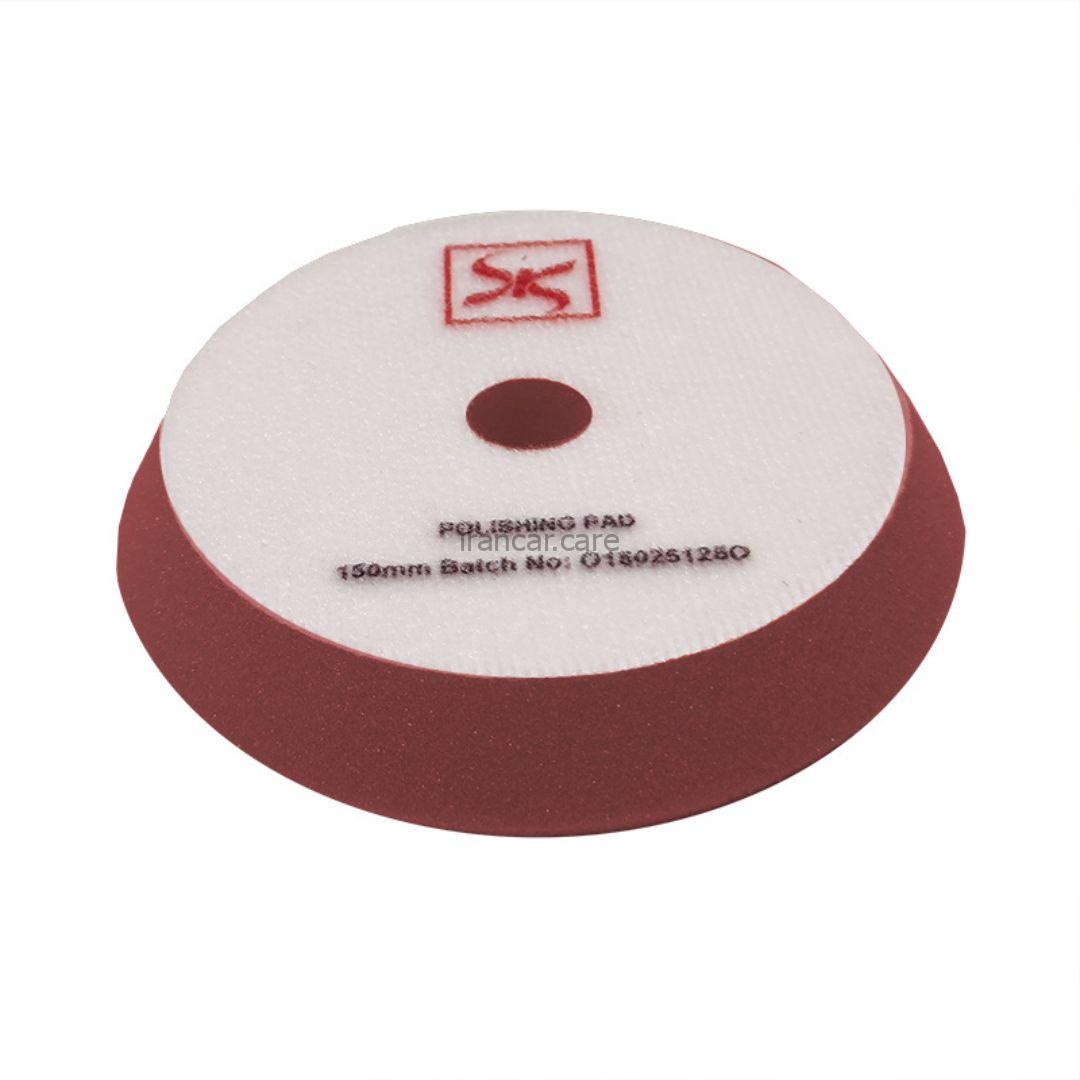 پد پولیش نیمه زبر اوربیتال قرمز 125 ميلی متری اس آر اس مدل SRS Half Cutting Pad