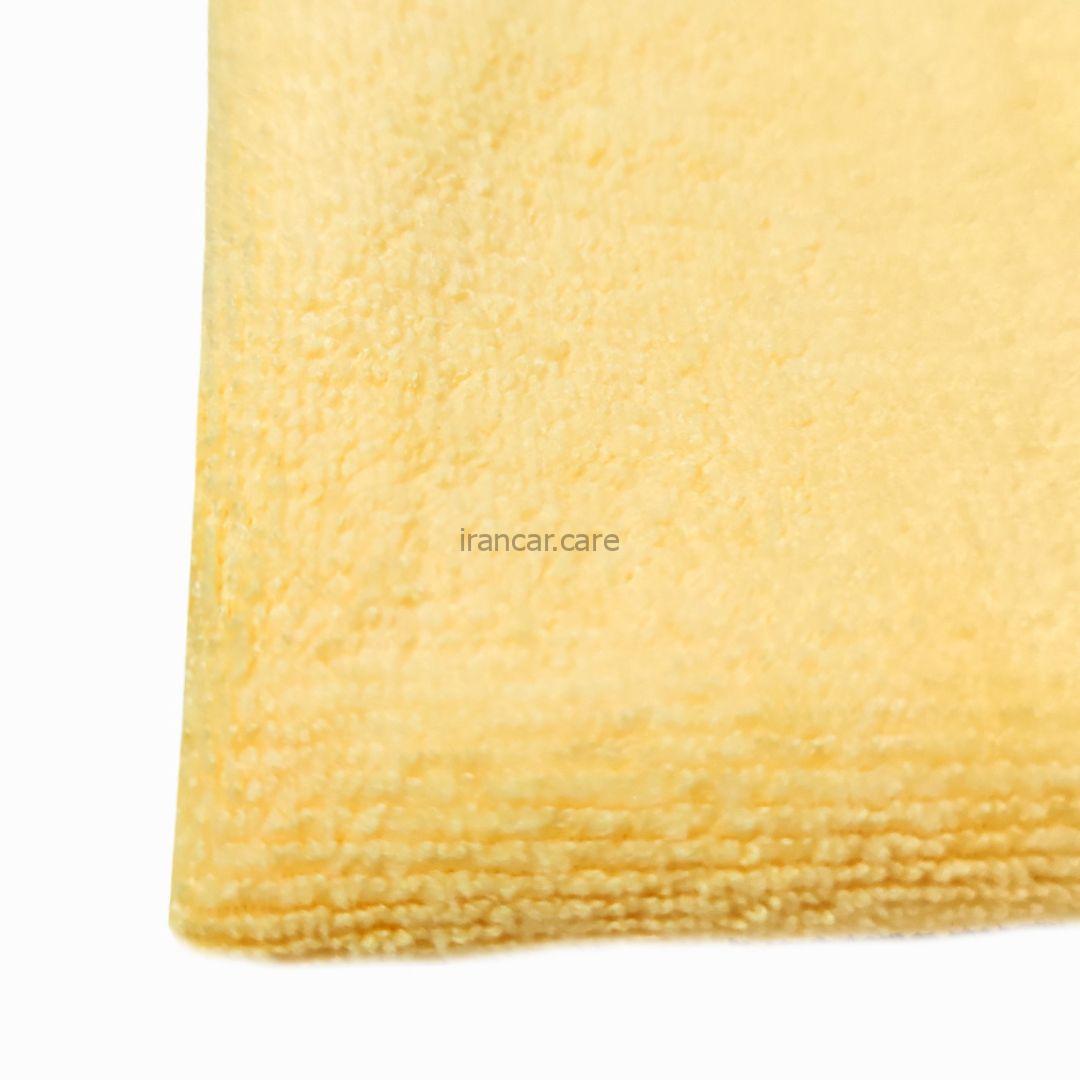 دستمال میکروفایبر مخصوص نانو سرامیک خودرو زرد مدل yellow cloth ceramic coating 40-40