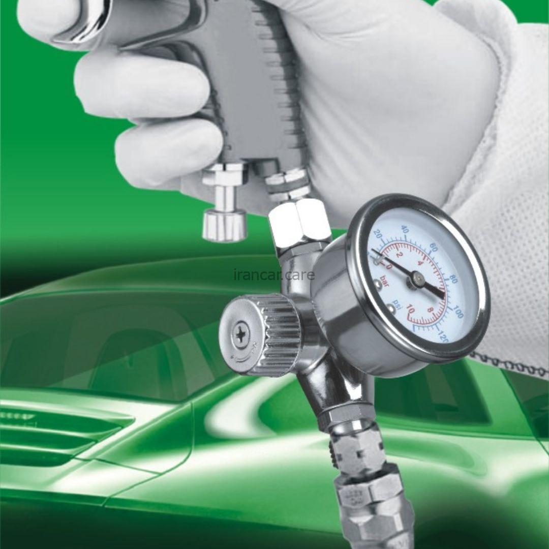 شیر تنظیم باد پیستوله رنگ ایتالکو گیج دار عقربه ای مدل Italco Air Spray Gun Pressure Gauge FR-5