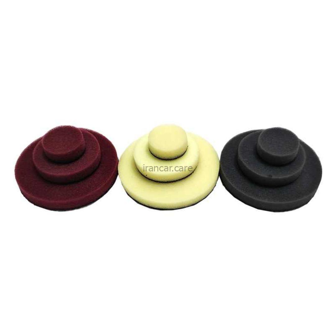 کیت 16 عددی صفحه پلیت و شفت میله پد تبدیل دستگاه پولیش روتاری Kit of 16 polishing pads