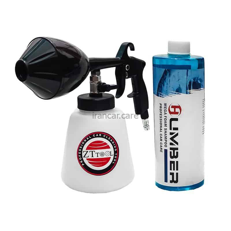 کیت شامپو مگا فوم و دستگاه کف پاش بادی زد تی تول مدل Kit Zt Tool Foam Cleaning