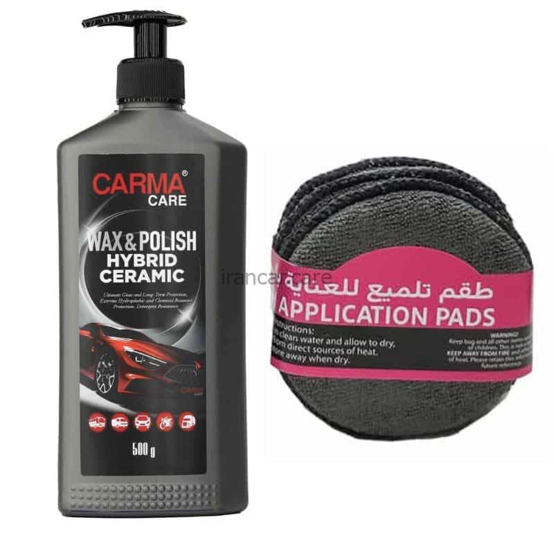 کیت پد اجرای و پولیش واکس سرامیکی کارماکر Carmacare Ceramic Polish And Wax Kit