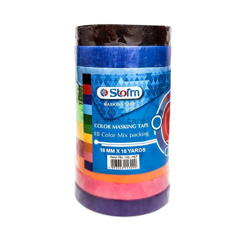 بسته 10 عددی نوار چسب دیتیلینگ خودرو مدل storm masking color
