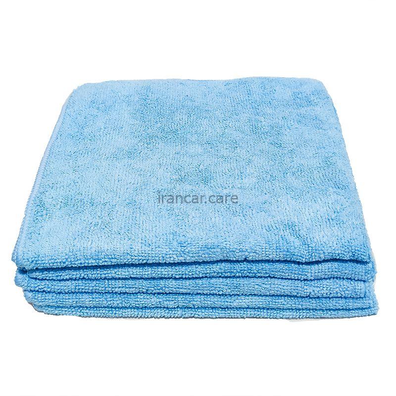 بسته 5 عددی دستمال میکروفایبر آبی مدل 4x4 Microfiber Polishing Cloths Blue (1)