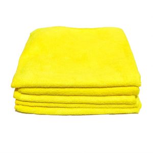 بسته 5 عددی دستمال میکروفایبر زرد مدل 4×4 Microfiber Polishing Cloths Yellow