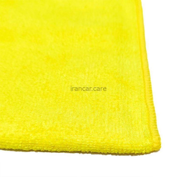 بسته 5 عددی دستمال میکروفایبر زرد مدل 4x4 Microfiber Polishing Cloths Yellow (3)