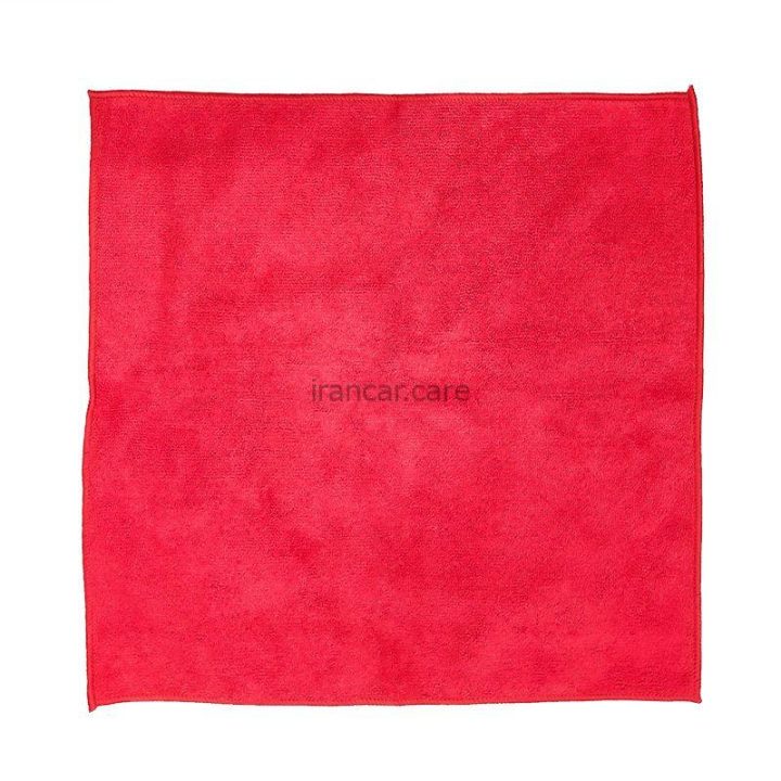 بسته 5 عددی دستمال میکروفایبر قرمز مدل 4x4 Microfiber Polishing Cloths Red (2)