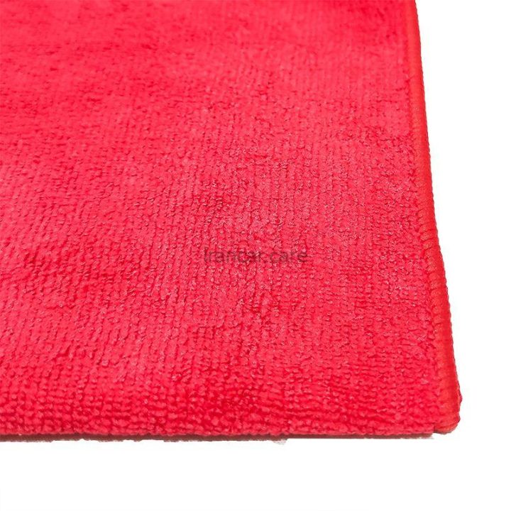 بسته 5 عددی دستمال میکروفایبر قرمز مدل 4x4 Microfiber Polishing Cloths Red (3)