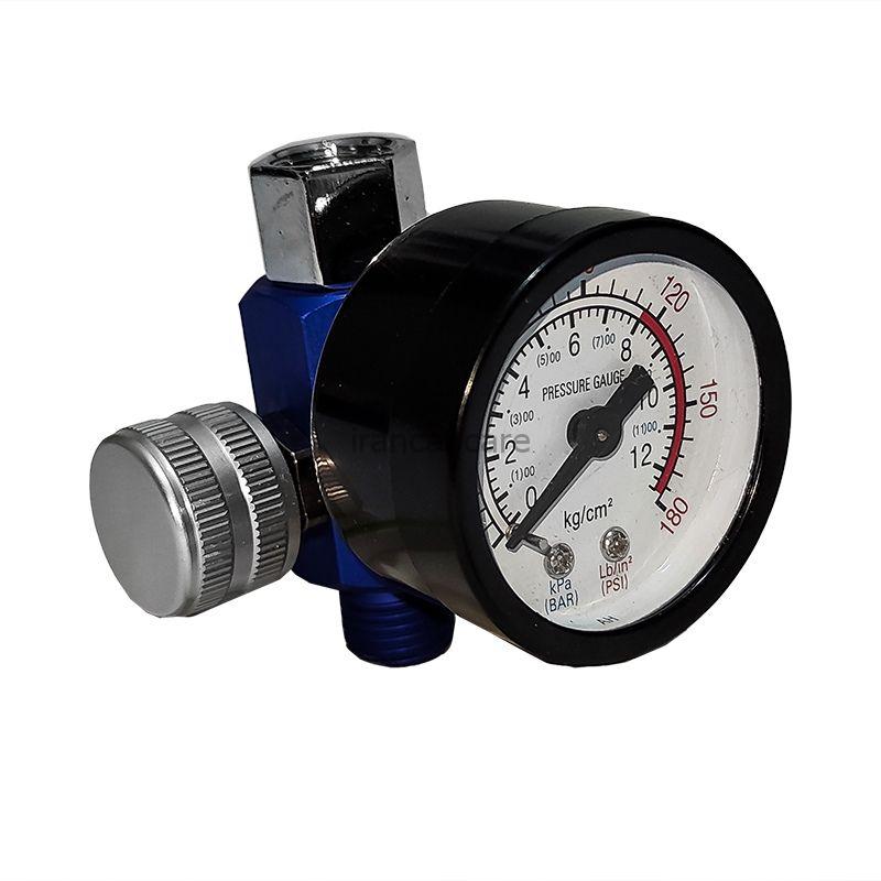 شیر تنظیم باد پیستوله رنگ سالکامیکس گیج دار عقربه ای مدل Salcamix Air Spray Gun