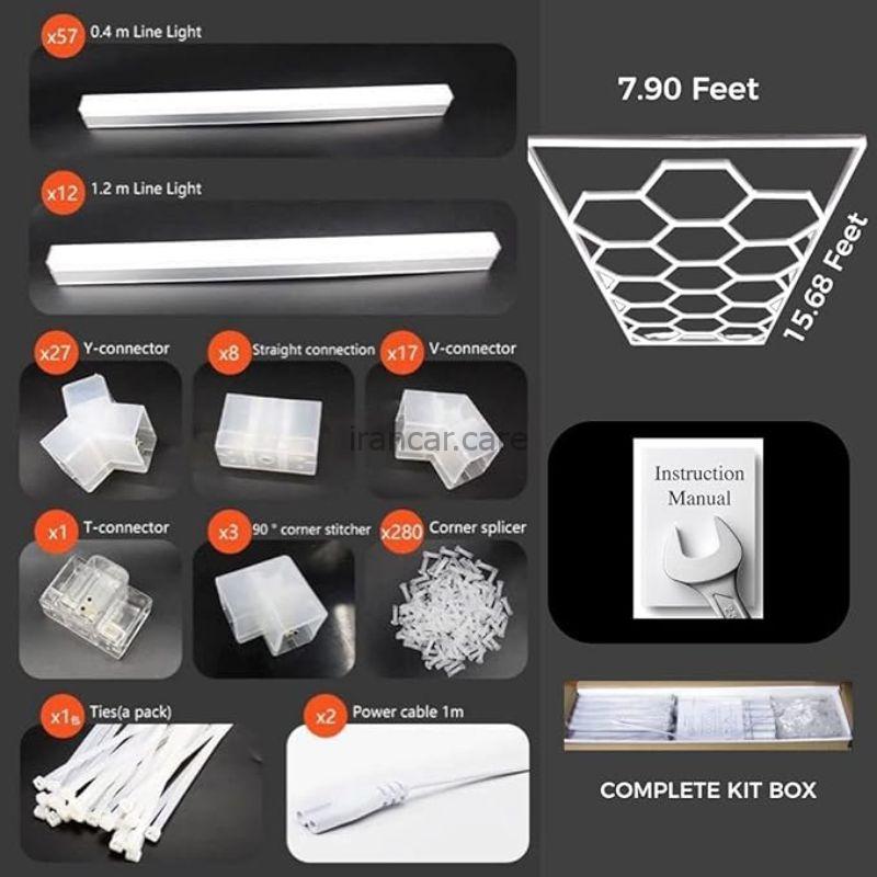 چراغ سقفی دیتیلینگ خودرو پنل 69 عددی مدل LED Lighting Fixtures (3)