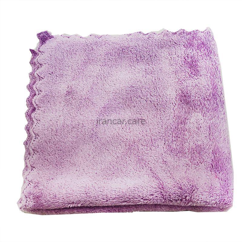 حوله میکروفایبر 40*40 خودرو کارماکر بنفش مدل Carmacare Microfiber Cleaning Cloth Car Violet