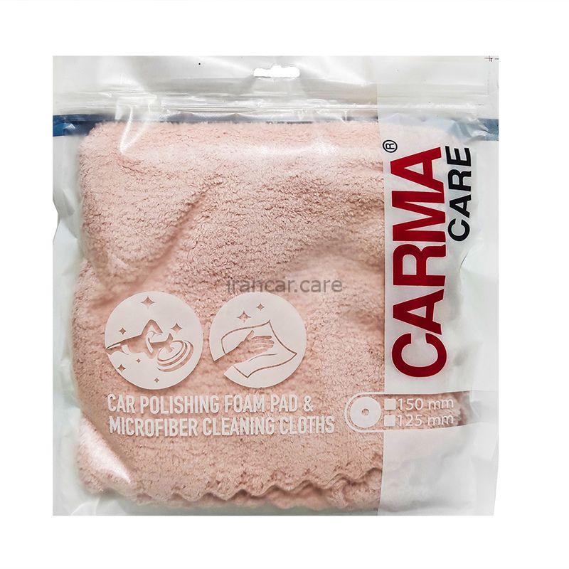 حوله میکروفایبر 4040 خودرو کارماکر صورتی مدل Carmacare Microfiber Cleaning Cloth Car Pink