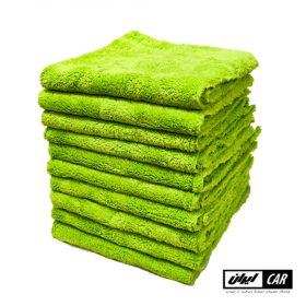 بسته 10 عددی حوله مایکروفایبر سبز رویال دیتیل مدل Royal Detail Green Microfiber Cloth