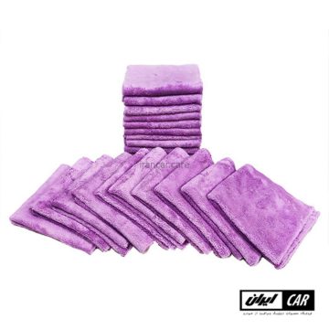 بسته 20 عددی حوله مایکروفایبر بنفش رویال دیتیل مدل Royal Detail violet Microfiber Towel