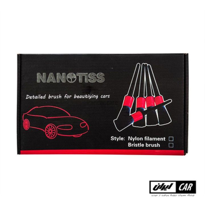 ست 5 عددی برس صفرشویی و دیتیلینگ خودرو نانوتیس NanoTiss Detailing Brush Set (2)