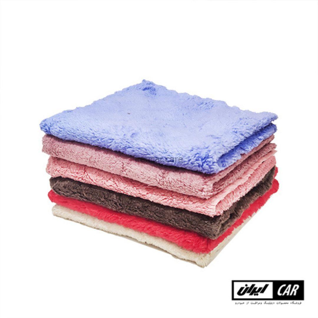 بسته 6 عددی پارچه میکروفایبر نرم بدون لبه مدل Soft microfiber cloth 6 Pack