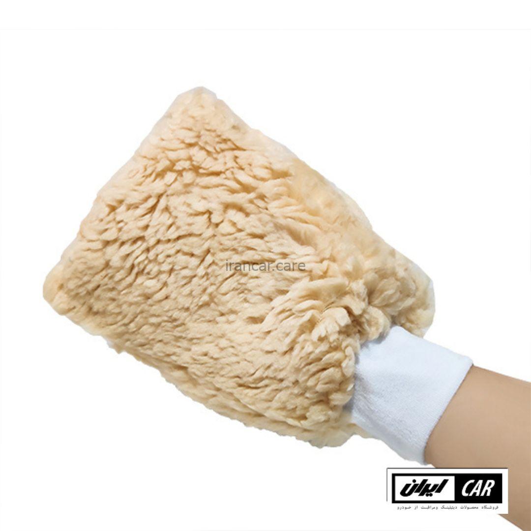 دستکش شستشو خودرو پوست بره مدل Genuine Lambswool Wash Mitt (1)