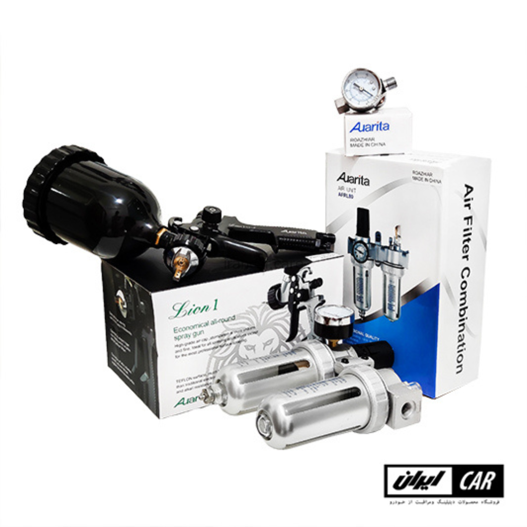 کیت پیستوله رنگ حرفه ای اوریتا لایون مدل Auarita Lion Spray Gun Kit HVLP