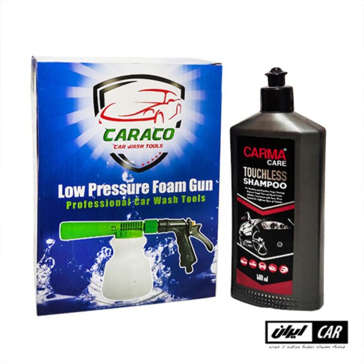 کیت تفنگی کف پاش و شامپو مدل Foam gun and shampoo kit