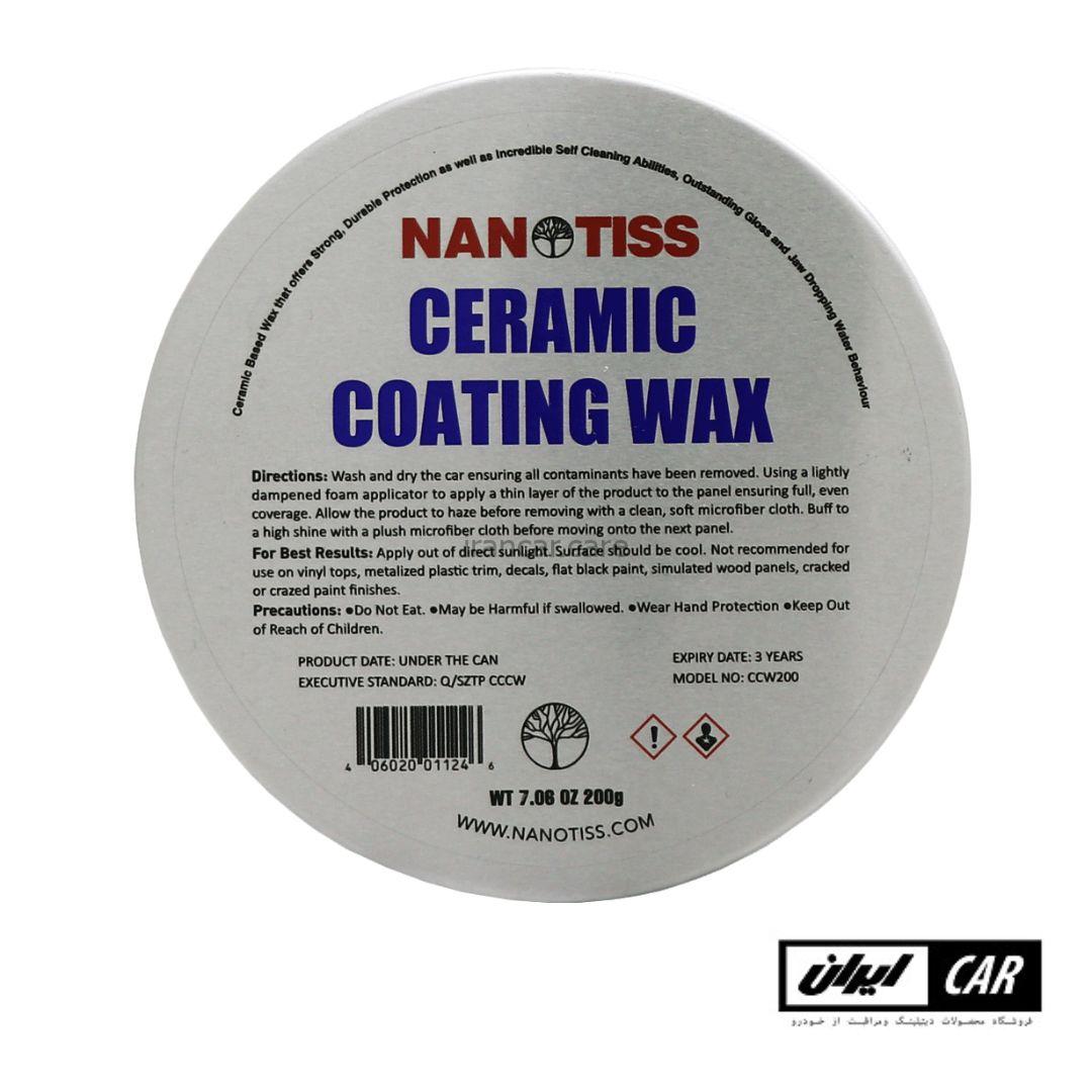 واکس نانو سرامیک بدنه خودرو نانوتیس مدل NanoTiss Ceramic Coating Wax