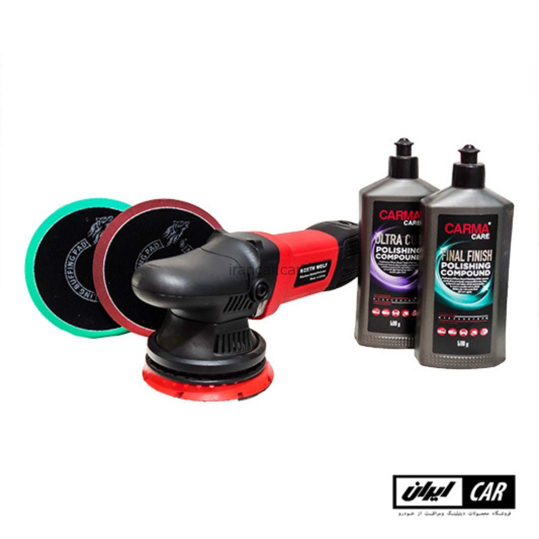 کیت کامل دستگاه پولیش اوربیتال نورث ولف North Wolf Orbital Polisher Kit Full