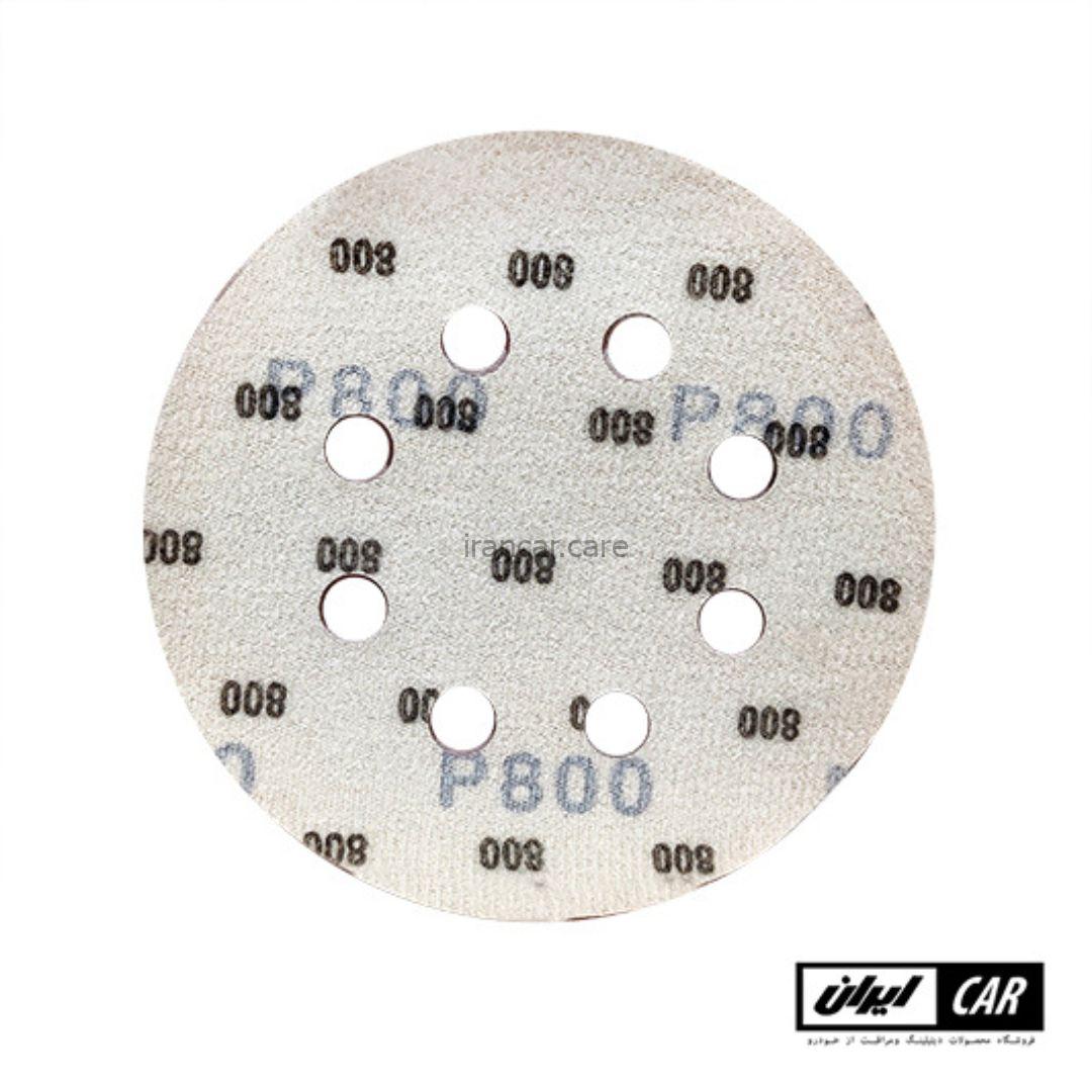 سنباده گرد پشت کرکی سوراخ دار 800 سایز 125 میلیمتری Salcamix Round Sandpaper