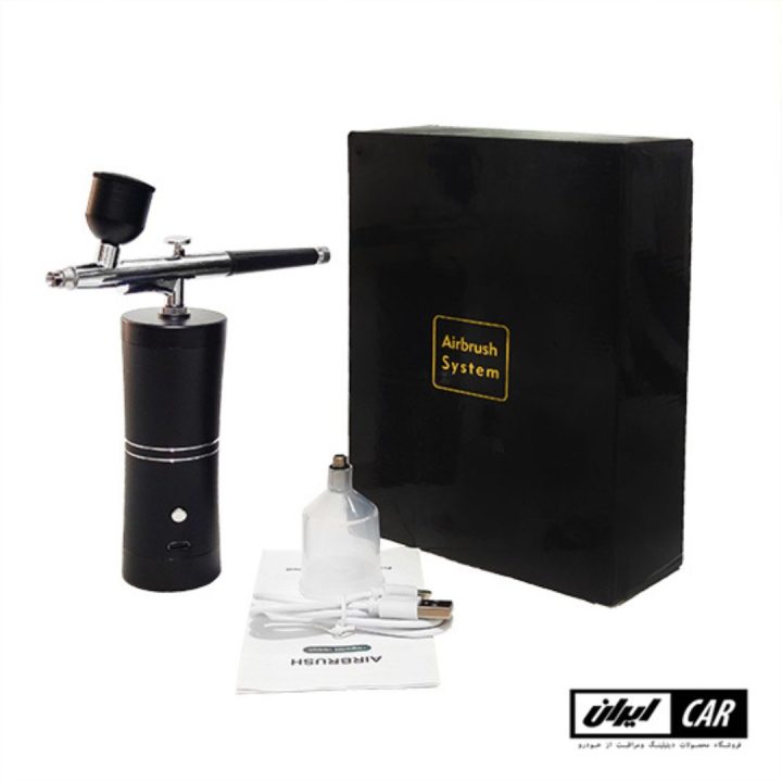 ست ایربراش شارژی و قابل حمل با کمپرسو مدل Airbrush System Black