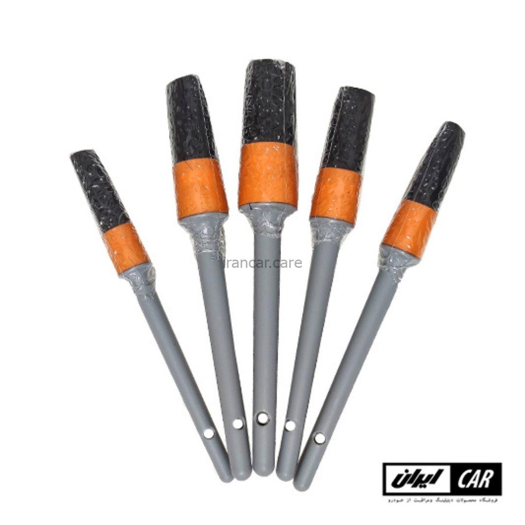 مجموعه پنج عددی برس دیتیلینگ و صفرشویی خودرو مدل Detailing Brush Set Car Detail Brush 5