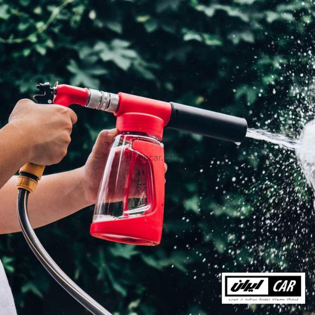 لنس کارواش کف پاش خانگی مکس شاین کف پاش کارواش خانگی شیلنگ آبی مکس شاین مستر مدل Maxshine Snow Master Foam Gun V2 یک گان کارواش حرفه ای با ویژگی های خاصی است منحصر به فرد است این ویژکی ها شامل: