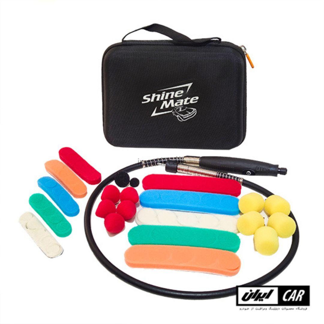 کیت دستگاه پولیش انگشتی و مینیاتوری شاین میت مدل Shine Mate Mini Polisher MPK3