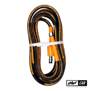 شیلنگ کارواش صنعتی 10 متری دو سر پرس مدل pneumatic rubber hose pipe car wash