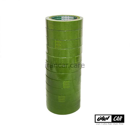 بسته 12 عذذی نوار چسب كاغذی مخصوص سرامیک و پولیش خودرو سبز مدل Guarantees Clean Paint Edges Green