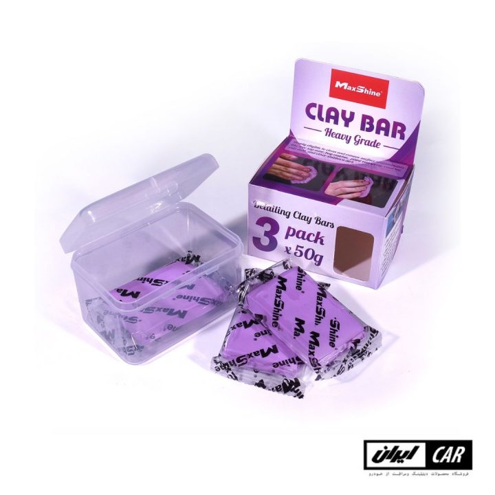 کیت سه عددی خمیر جرمگیر رنگ خودرو مکس شاین مدل Maxshine Clay Bar Heavy 3 pack