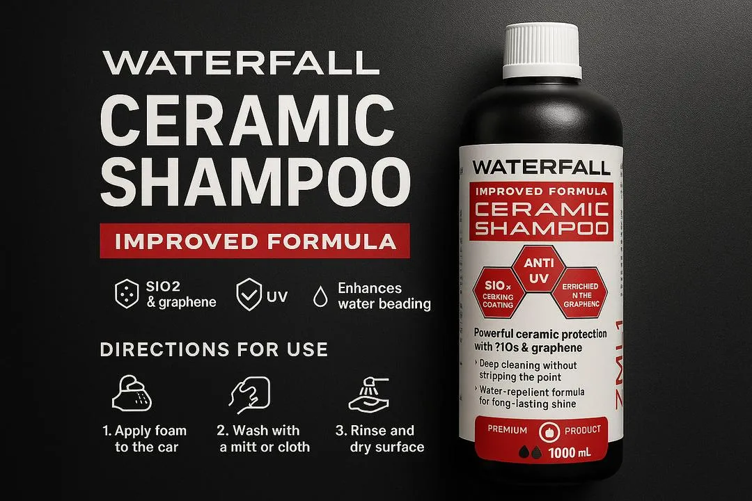 شامپو مخصوص شستشوی بدنه خودرو نانو سرامیک شده واترفال مدل Waterfall Ceramic Shampoo Car