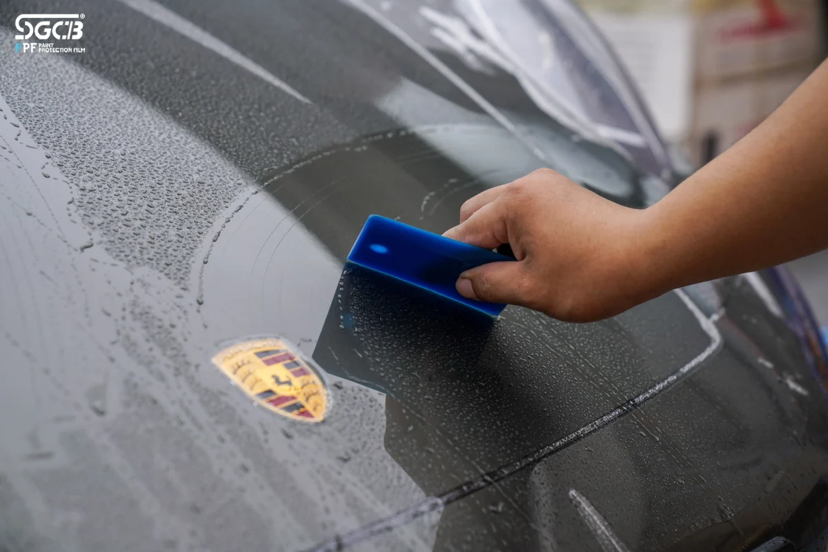 کیت لیسه و کاردک اجرا کاور خودرو پنج عددی مدل SGCB PPF Squeegee Kit 5in1