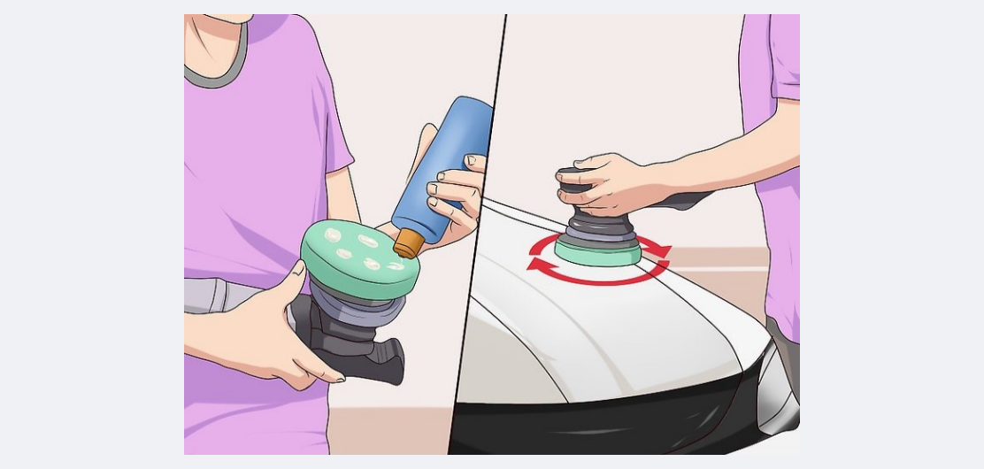 مواد پولیش را یک قسمت بدنه در یک زمان اعمال کنید.