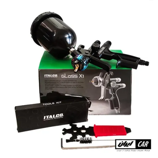 پیستوله رنگ حرفه ای سه تنظیم ایتالکو گلس مدل Italco Spray Gun GLOSS M1
