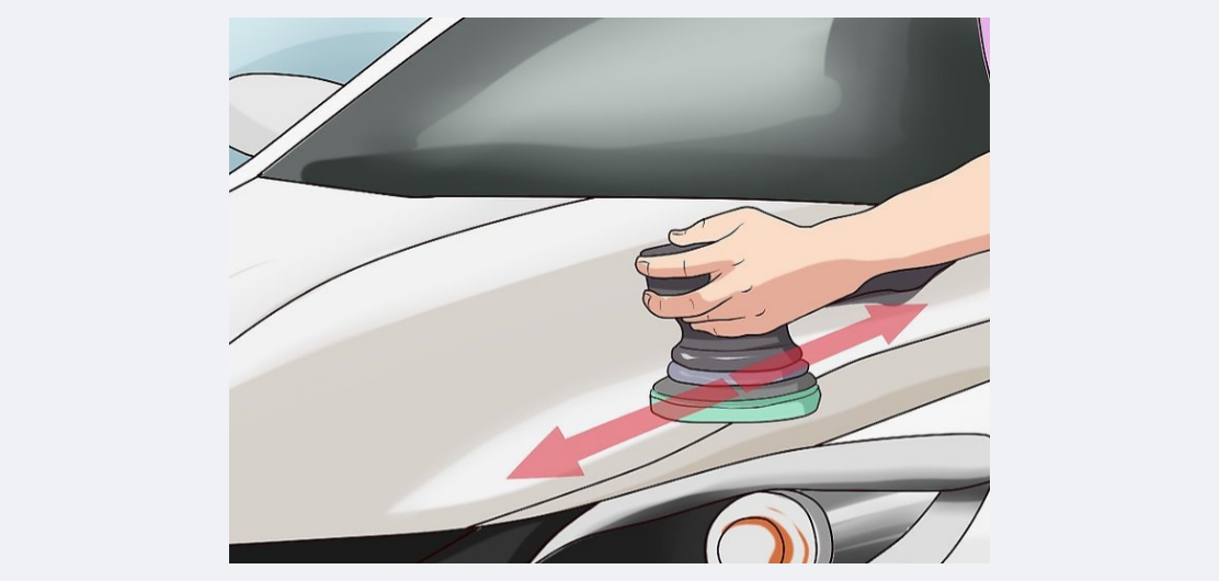 دستگاه پولیش را با فشار ثابت به جلو و عقب حرکت دهید.